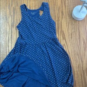 Place Navy Polka Dot Kids Dress
